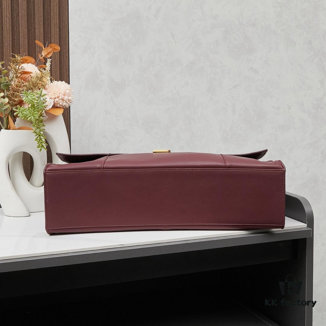 Large Gold-Plated Buckle Bag (With Box) Balenciaga Latest Long Handle Hourglass Tote