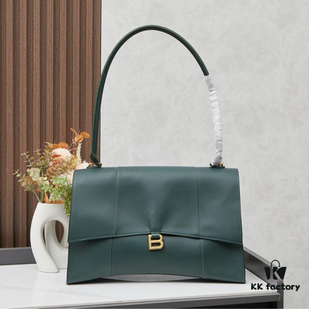 Large Gold Buckle Bag (with Box) Balenciaga Latest Long Handle Hourglass Tote