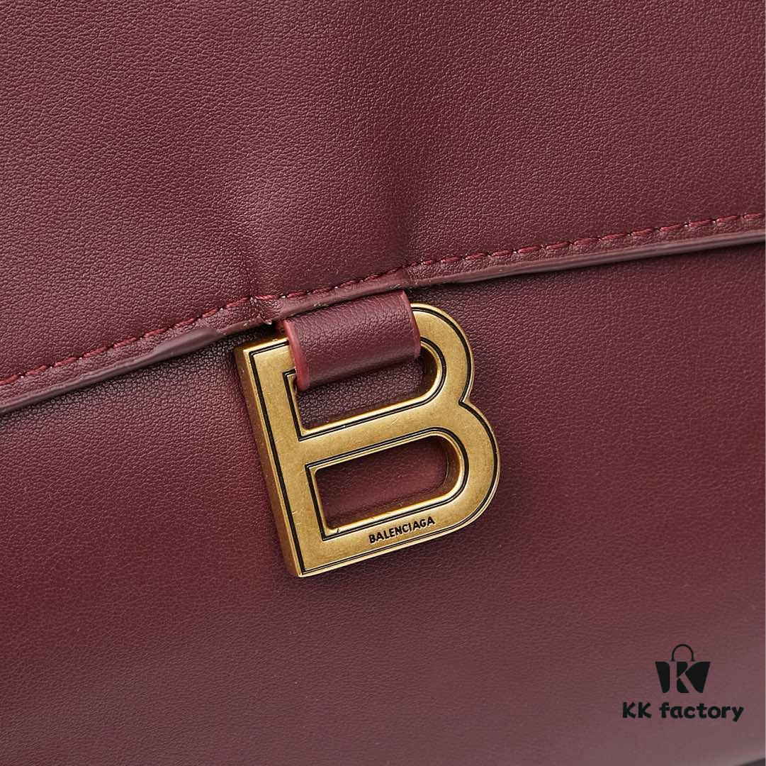 Large Gold-Plated Buckle Bag (With Box) Balenciaga Latest Long Handle Hourglass Tote