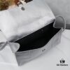 Medium Silver Buckle Bag 💰 (With Box) Balenciaga Latest Long Handle Hourglass Tote