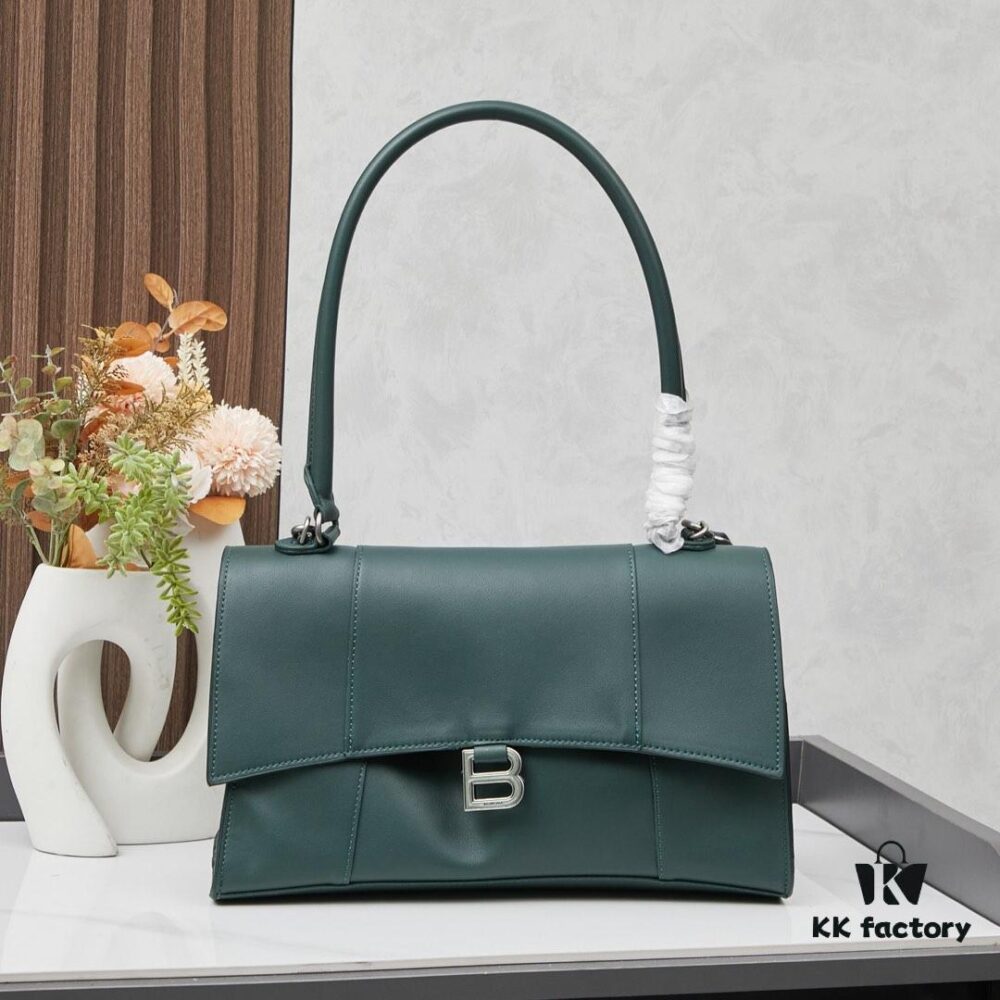 Medium Silver Buckle Bag (with Box) Balenciaga Latest Long Handle Hourglass Tote