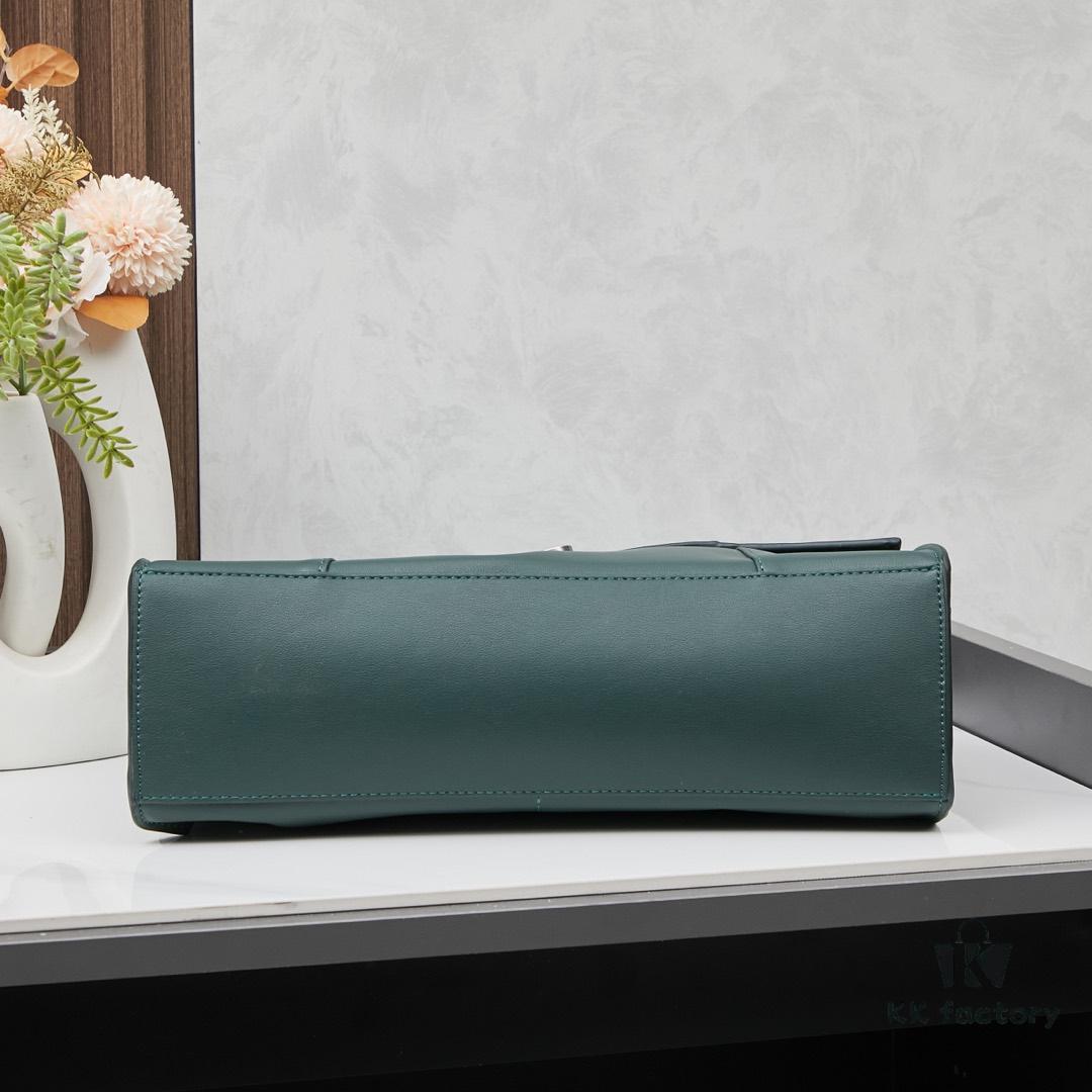 Medium Silver Buckle Bag 💰 (With Box) Balenciaga Latest Long Handle Hourglass Tote