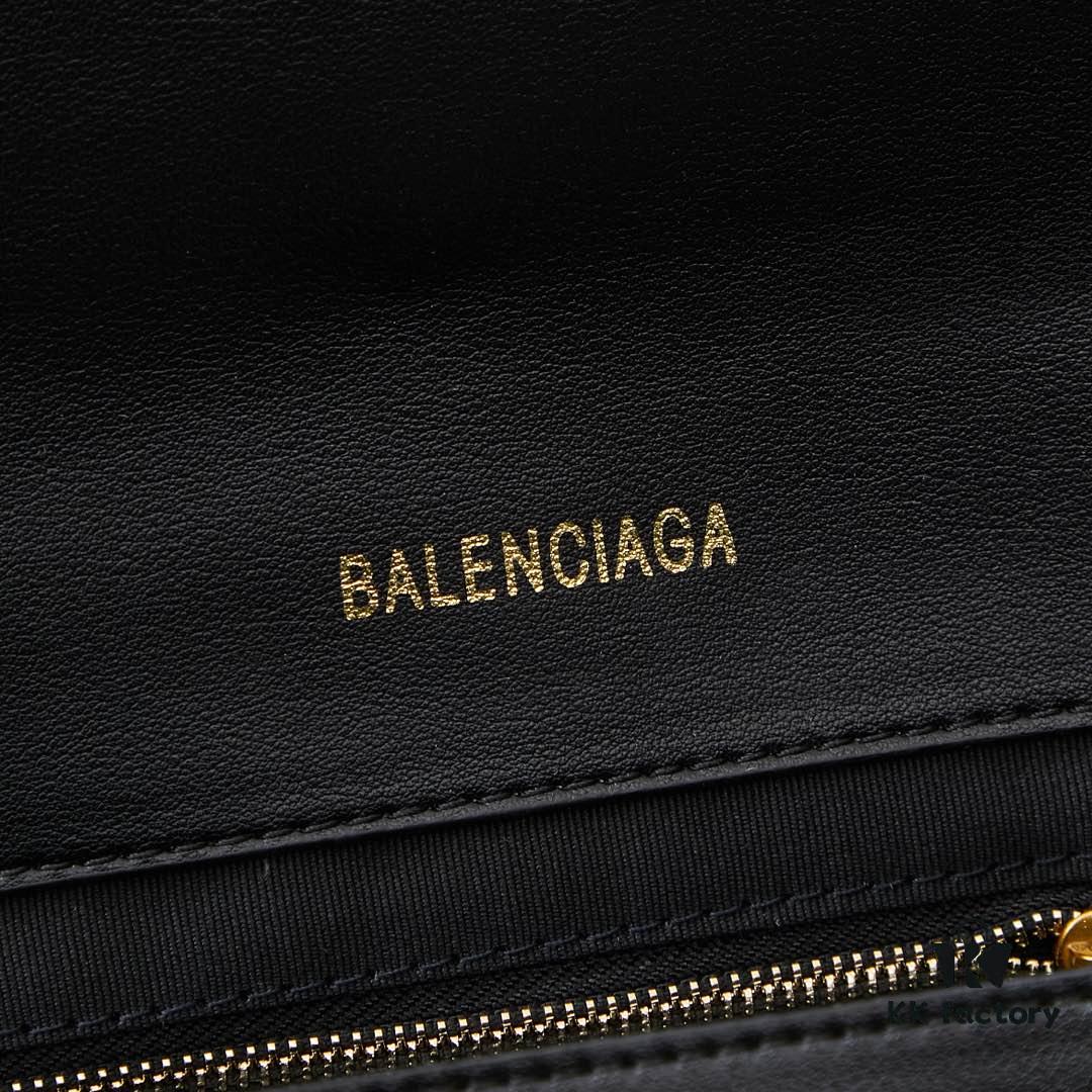 Medium Gold-Button Balenciaga Hourglass Tote Bag (with Box)