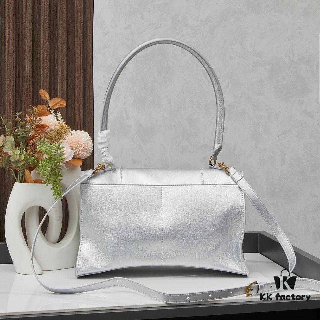 Medium Gold-Tone Buckle Balenciaga Hourglass Handbag (with Box)