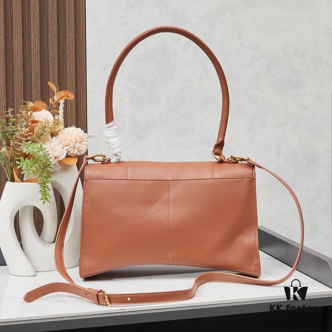 Medium Gold-Trim Balenciaga Hourglass Tote Bag with Box (Latest Collection)