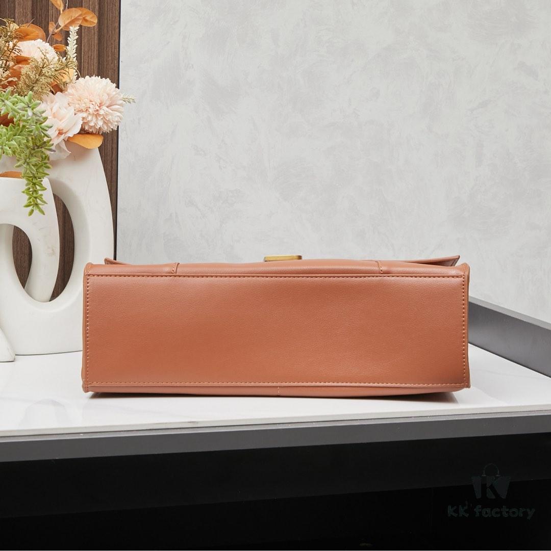 Medium Gold-Trim Balenciaga Hourglass Tote Bag with Box (Latest Collection)