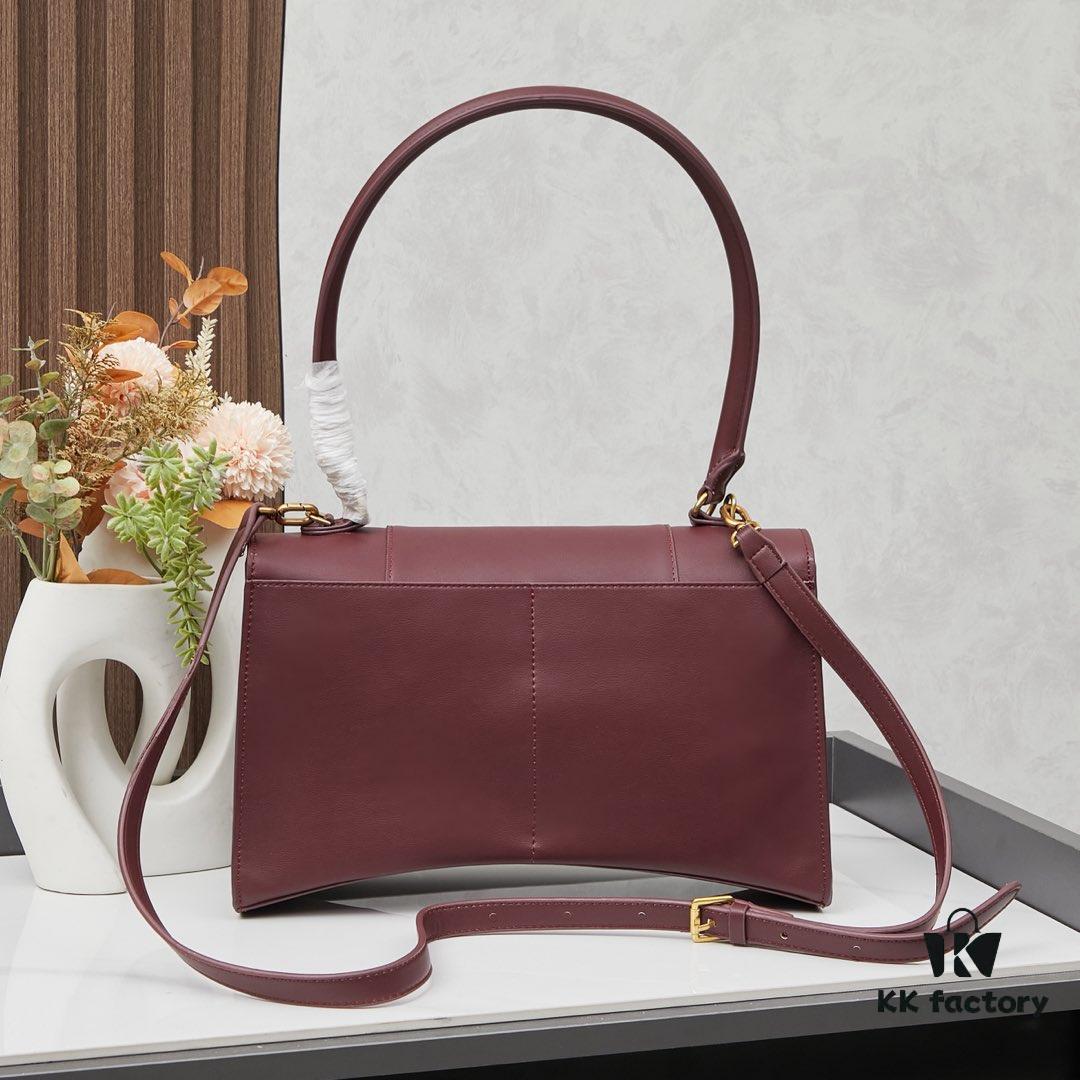 Medium Gold Buckle Bag (with Box) Balenciaga Latest Long Handle Hourglass Bag