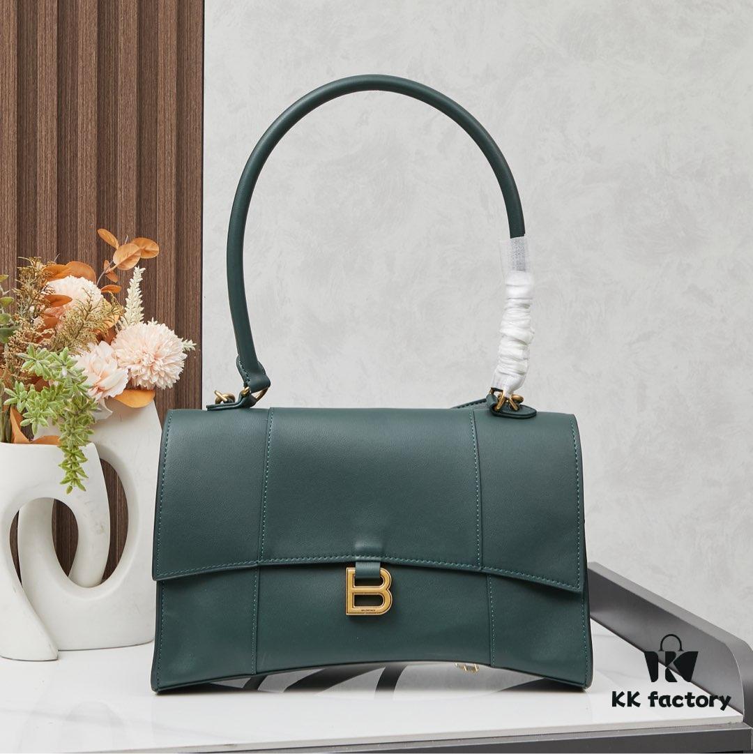 Medium Gold-Tone Buckle Parisian Handbag (Box Included) Balenciaga Latest Long Handle Hourglass Bag