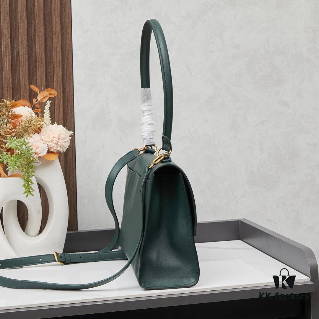 Medium Gold-Tone Buckle Parisian Handbag (Box Included) Balenciaga Latest Long Handle Hourglass Bag