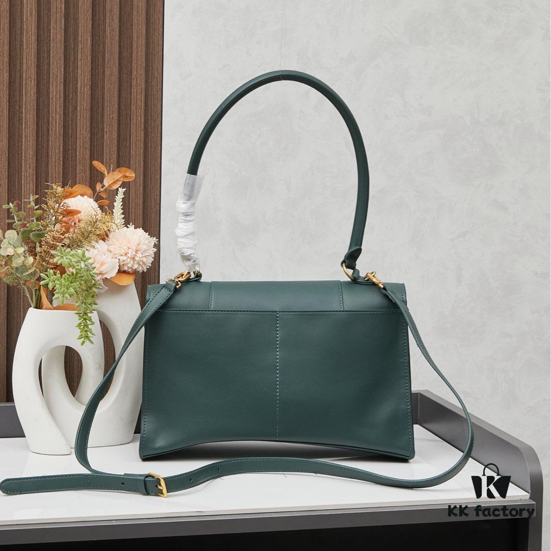 Medium Gold-Tone Buckle Parisian Handbag (Box Included) Balenciaga Latest Long Handle Hourglass Bag