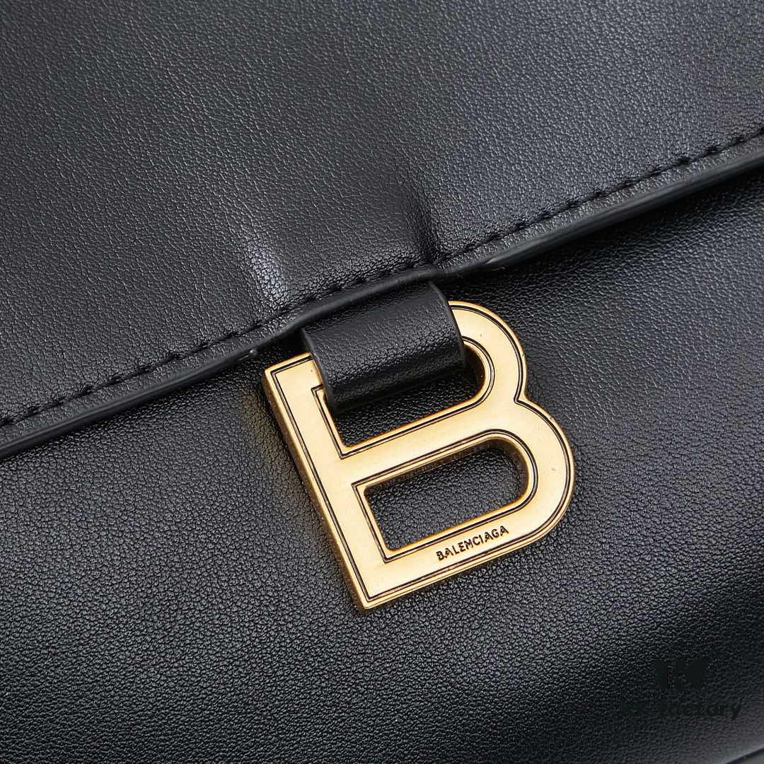 Small Gold Buckle Bag (with Box) Balenciaga Latest Long Handle Hourglass Bag