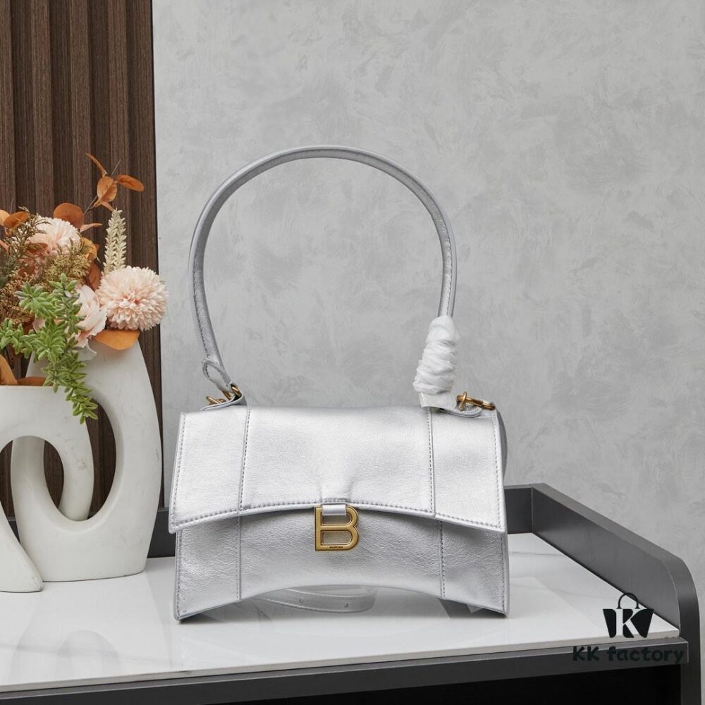 Small Gold-Plated Buckle Parisian Handle Balenciaga Hourglass Bag (With Box)