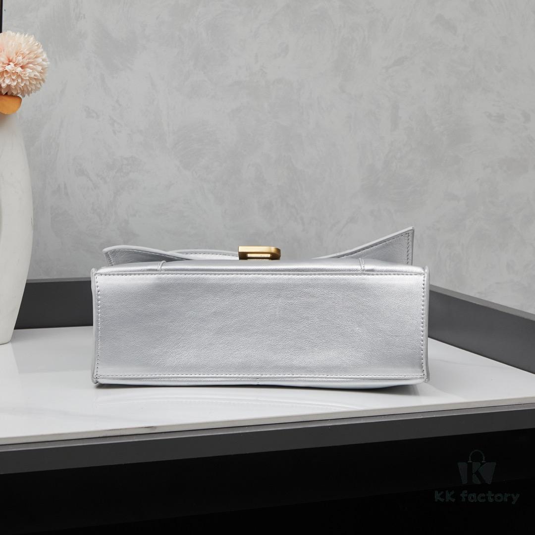 Small Gold-Plated Buckle Parisian Handle Balenciaga Hourglass Bag (With Box)