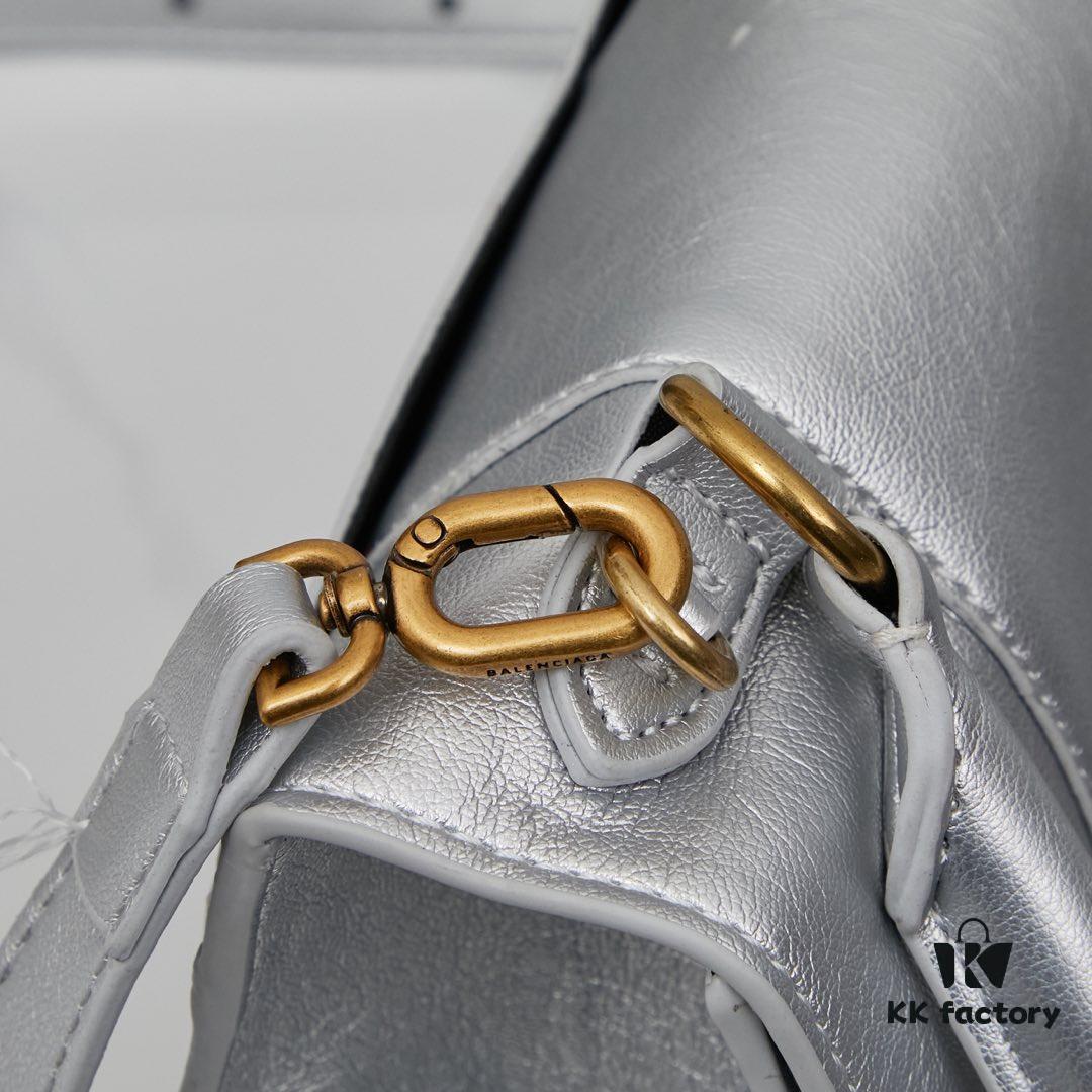 Small Gold-Plated Buckle Parisian Handle Balenciaga Hourglass Bag (With Box)