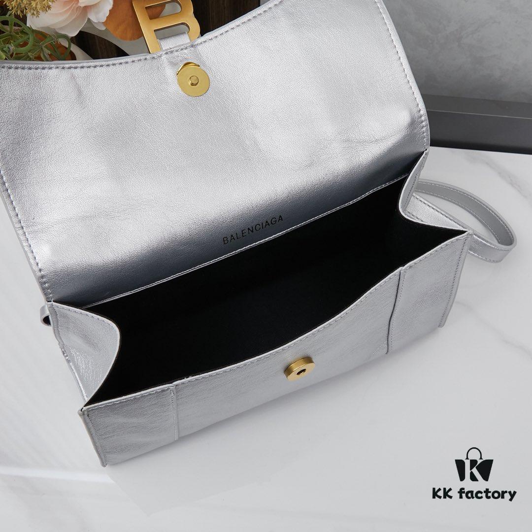 Small Gold-Plated Buckle Parisian Handle Balenciaga Hourglass Bag (With Box)