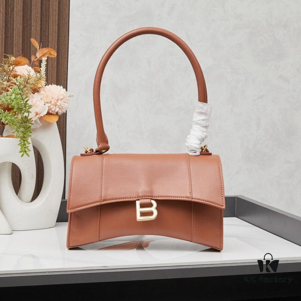 Small Gold Hardware (with Box) Balenciaga Latest Long Handle Hourglass Bag