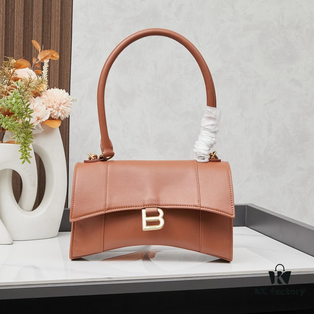 Small Gold Hardware (with Box) Balenciaga Latest Long Handle Hourglass Bag