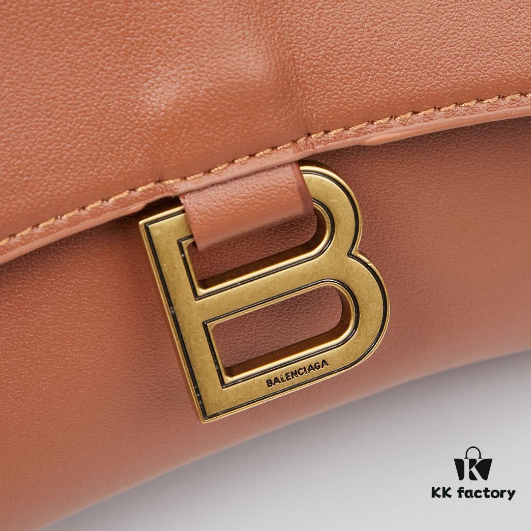 Small Gold Hardware (with Box) Balenciaga Latest Long Handle Hourglass Bag