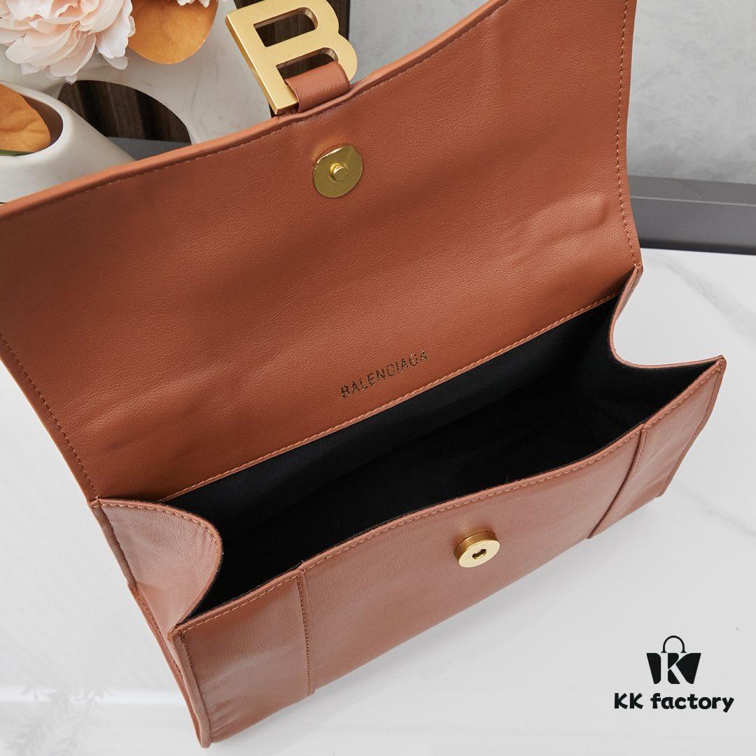 Small Gold Hardware (with Box) Balenciaga Latest Long Handle Hourglass Bag