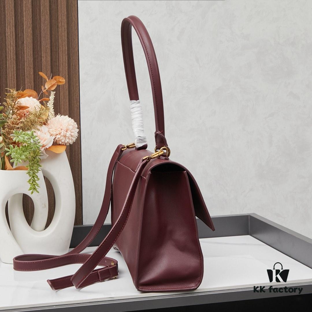 Small Gold-Tone Buckle Bag (with Box) Balenciaga Latest Long Handle Hourglass Tote