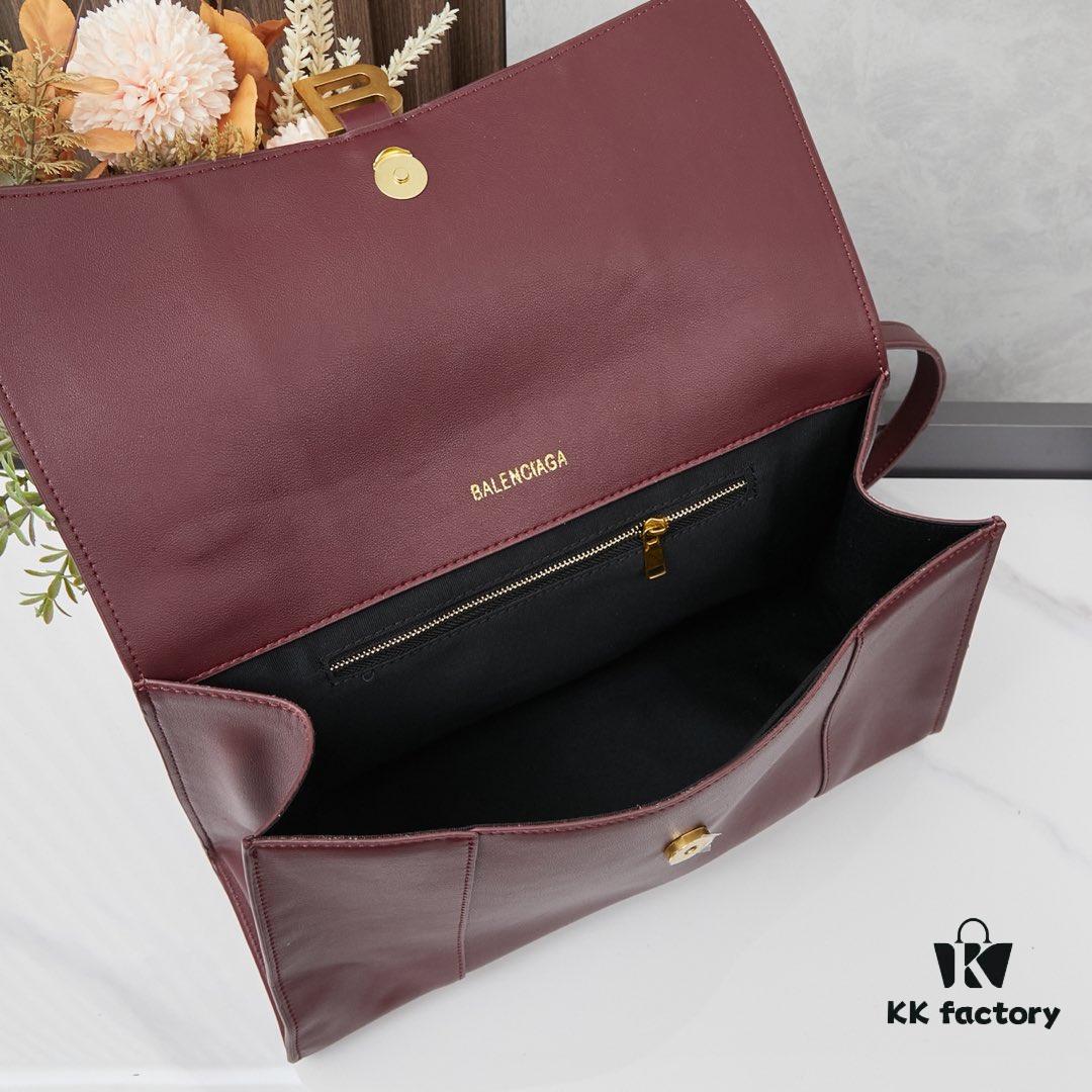 Small Gold-Tone Buckle Bag (with Box) Balenciaga Latest Long Handle Hourglass Tote