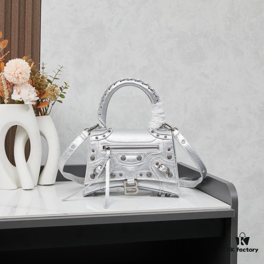 Small Balenciaga Hourglass Motorcycle Bag with Box