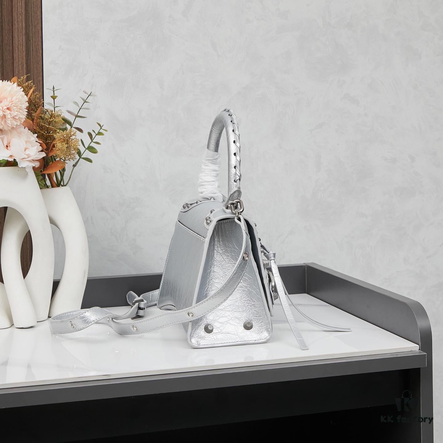 Small Balenciaga Hourglass Motorcycle Bag with Box ||| Balenciaga Hourglass x Le Cagole Collaboration