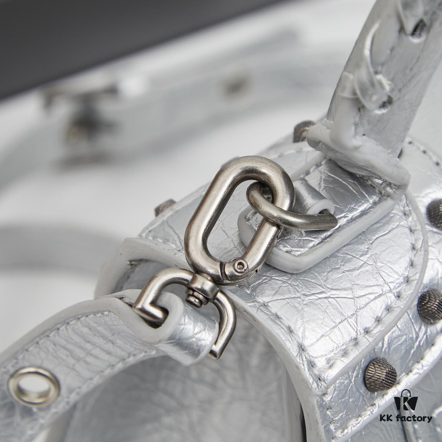 Small Balenciaga Hourglass Motorcycle Bag with Box ||| Balenciaga Hourglass x Le Cagole Collaboration