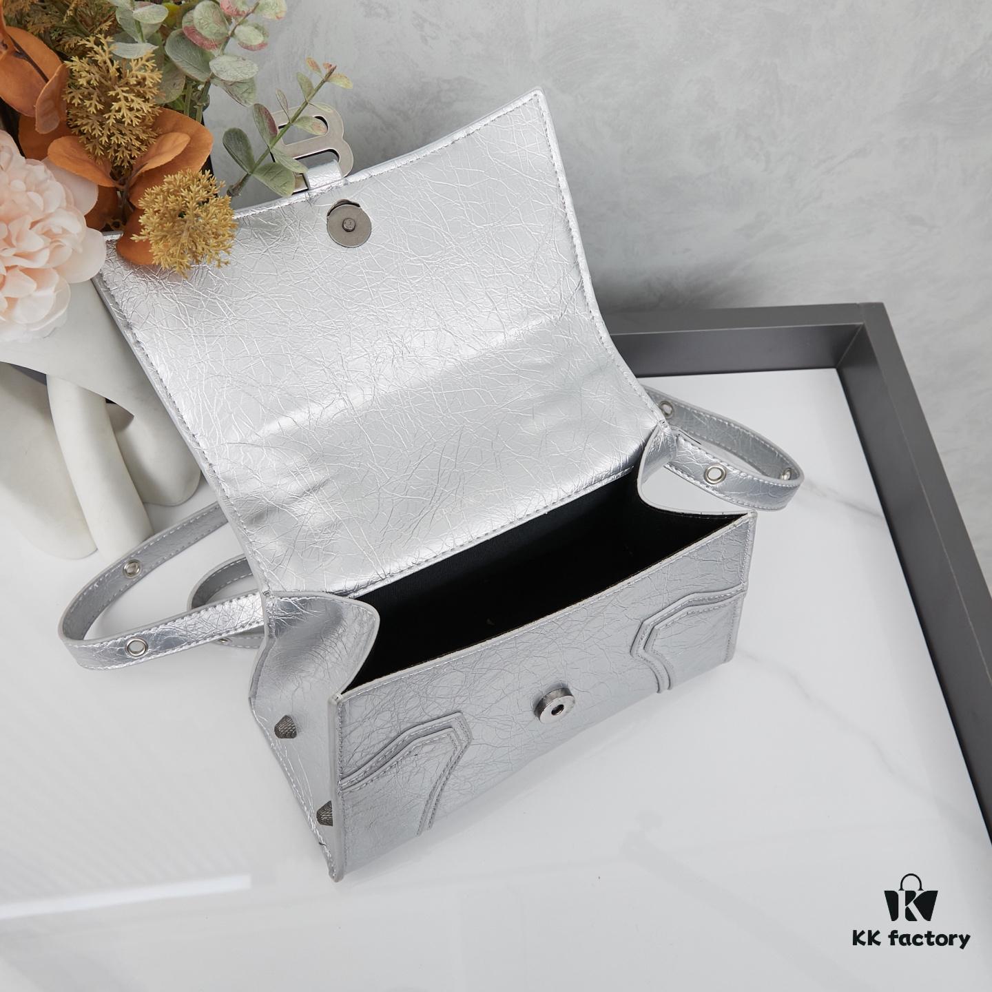 Small Balenciaga Hourglass Motorcycle Bag with Box ||| Balenciaga Hourglass x Le Cagole Collaboration