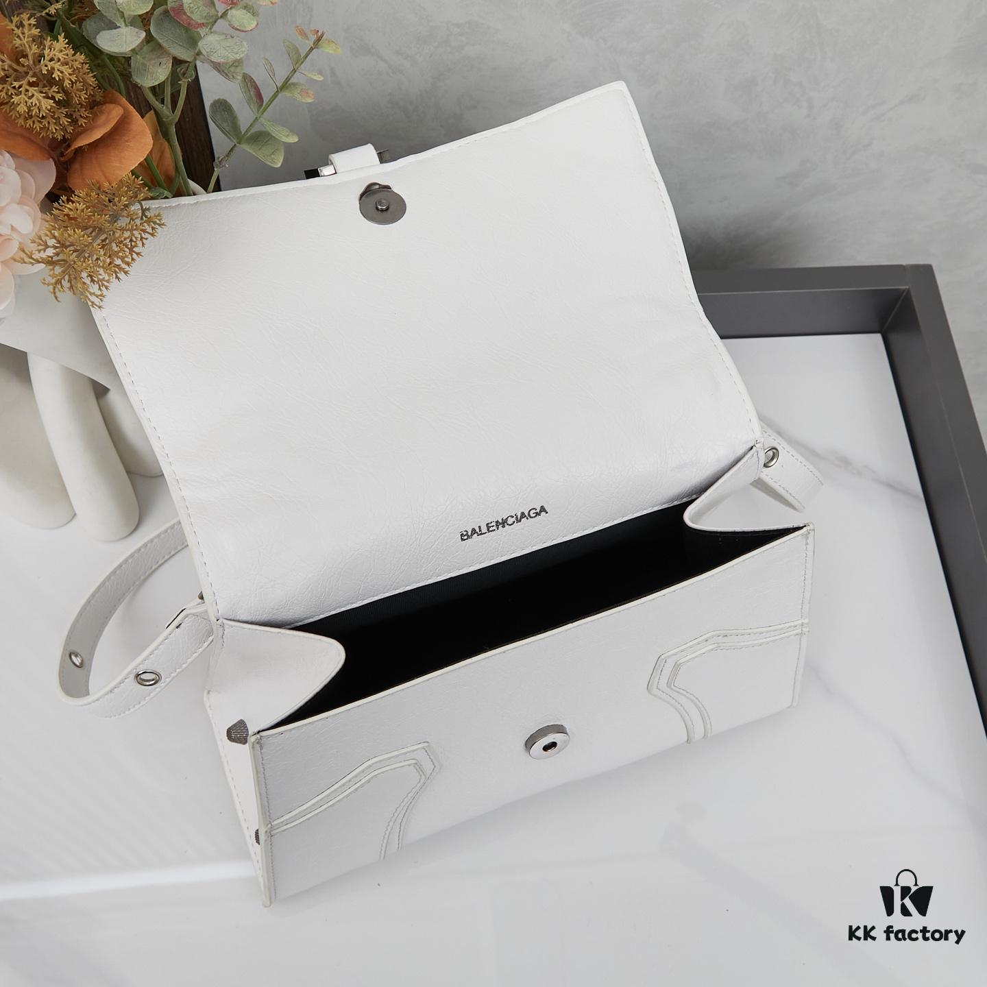 Large Balenciaga Hourglass Motorcycle Bag with Box