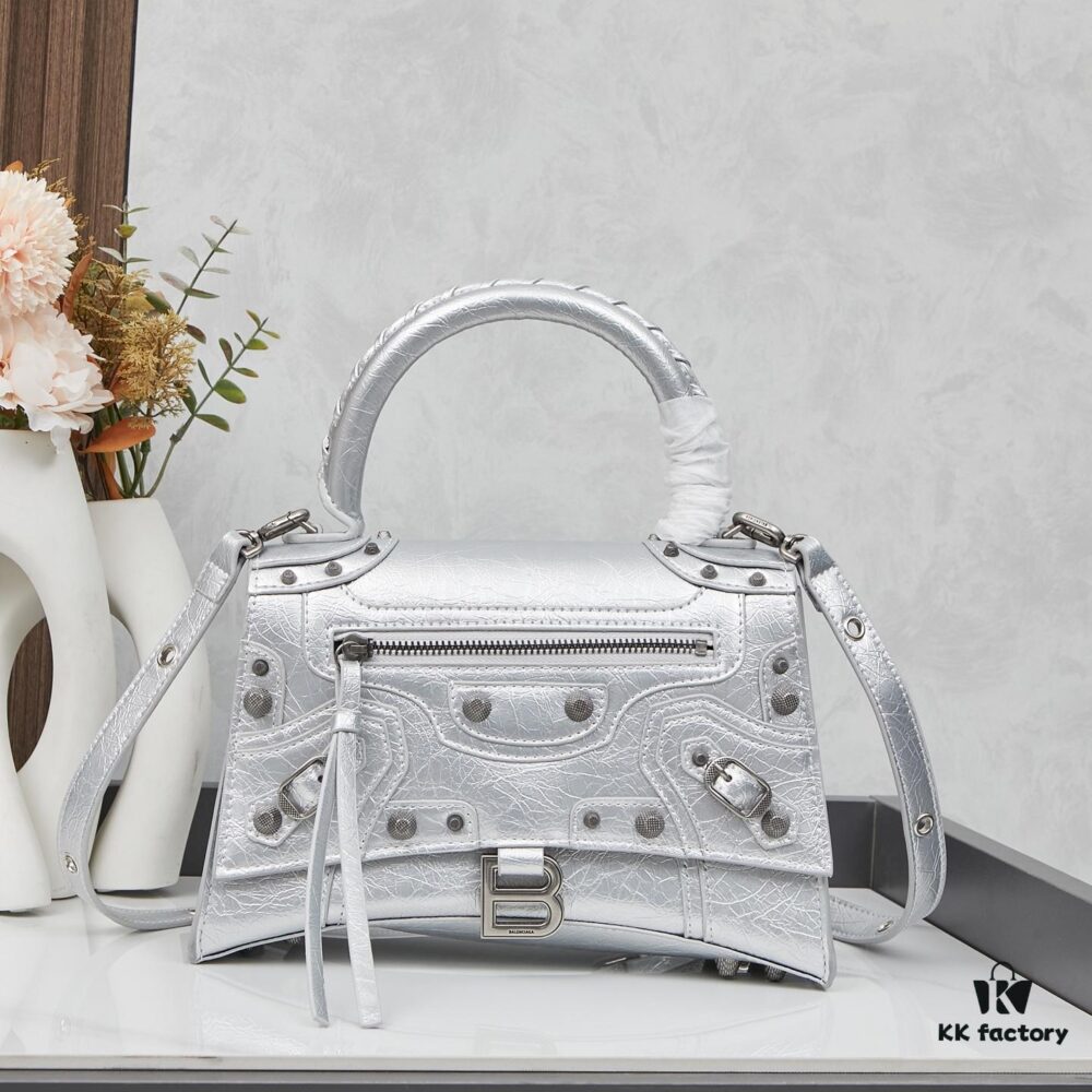 Large Balenciaga Hourglass Motorcycle Bag with Box