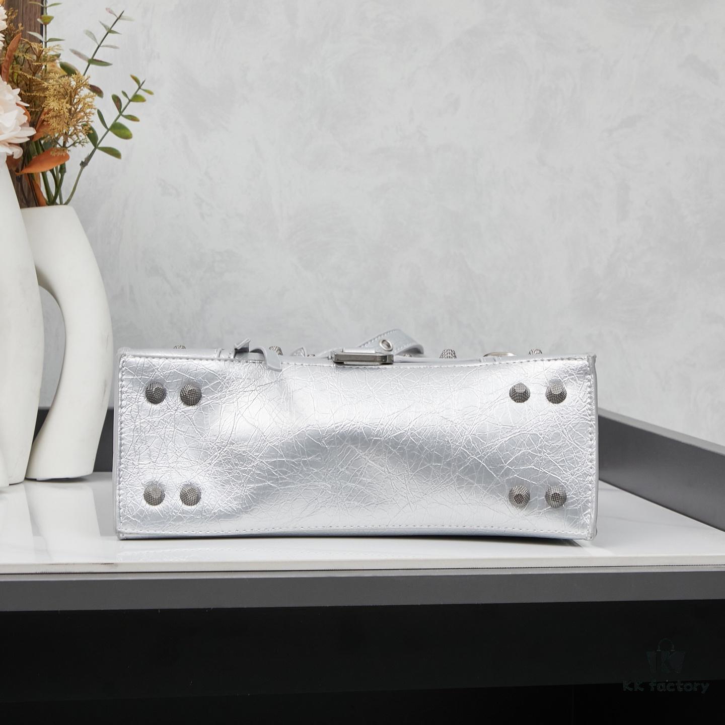 Large Balenciaga Hourglass Motorcycle Bag with Box