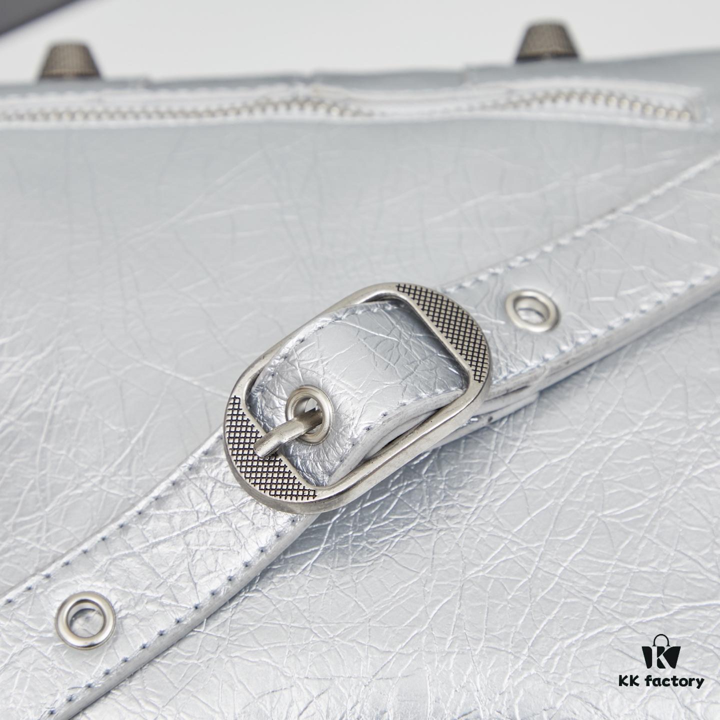 Balenciaga LE CAGOLE MEDIUM BLACK LAMB LEATHER WAIST BAG WITH BOX