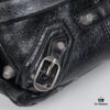 Balenciaga LE CAGOLE ||| LE CAGOLE MEN Medium Waist Bag in Black Fine-Grained Lambskin