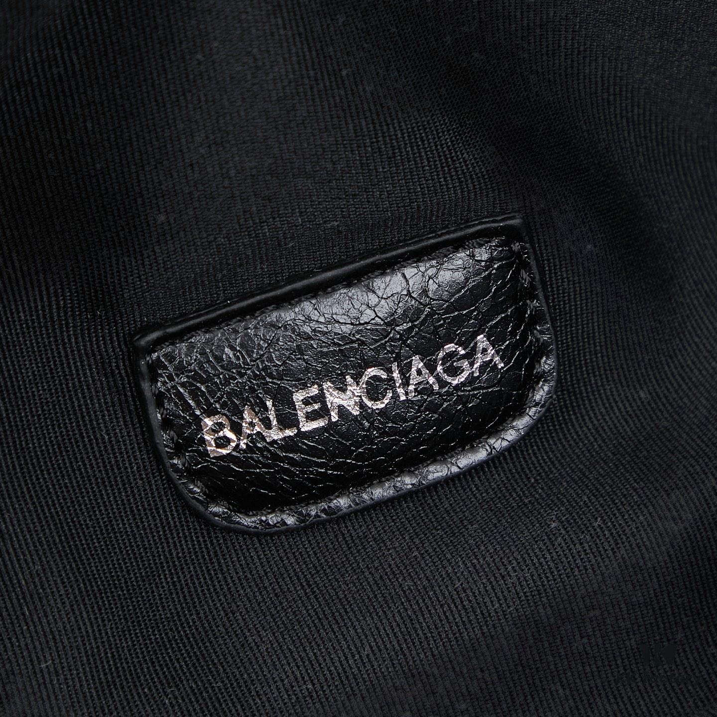 Balenciaga LE CAGOLE ||| LE CAGOLE MEN Medium Waist Bag in Black Fine-Grained Lambskin