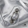 Small Silver Buckle BALENCIAGA Motorcycle Bag with Box