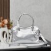 Balenciaga Motorcycle Bag Medium Size with Silver Buckle, Includes Box