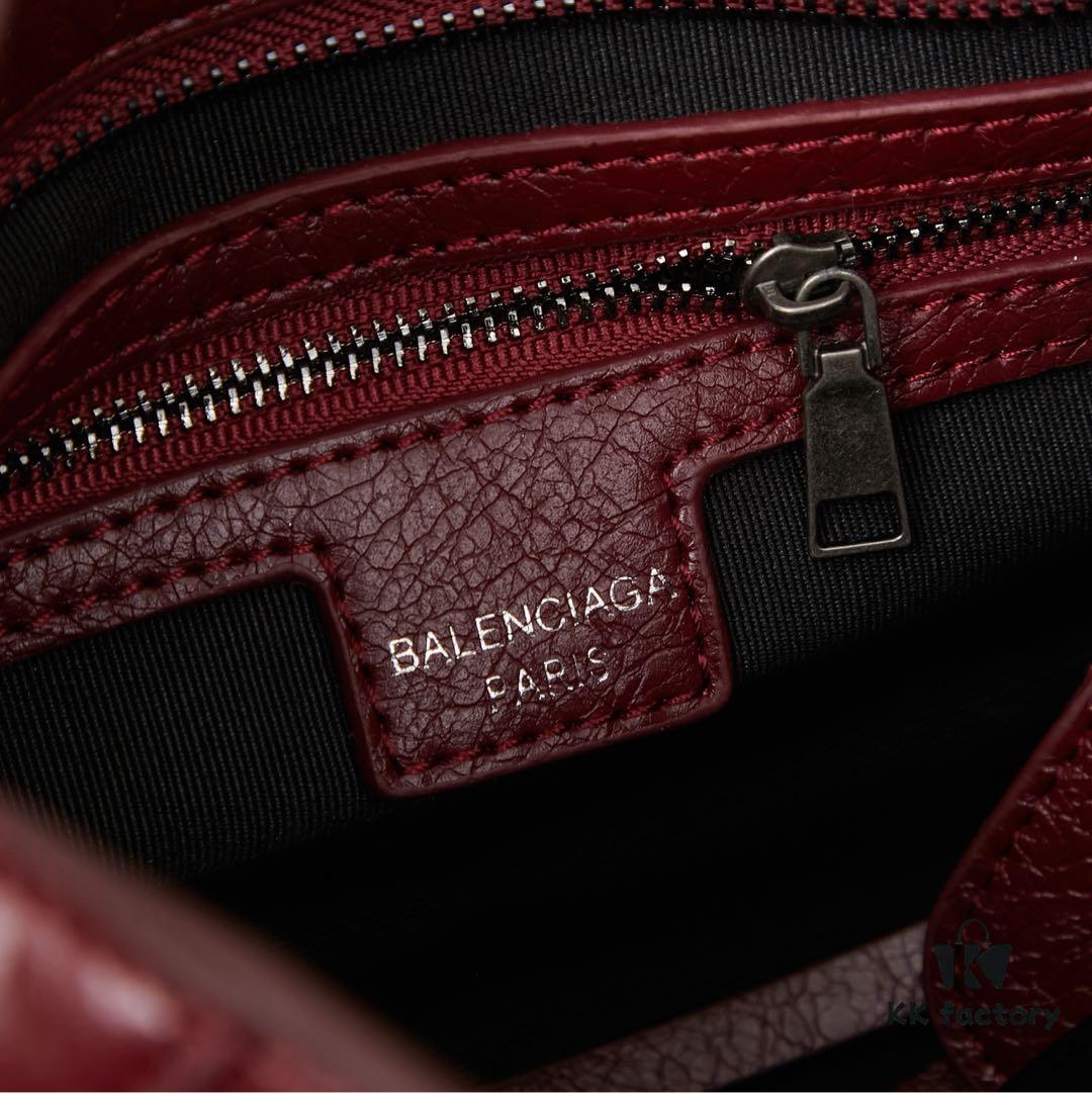 Small Silver Buckle Balenciaga Motorcycle Bag with Box