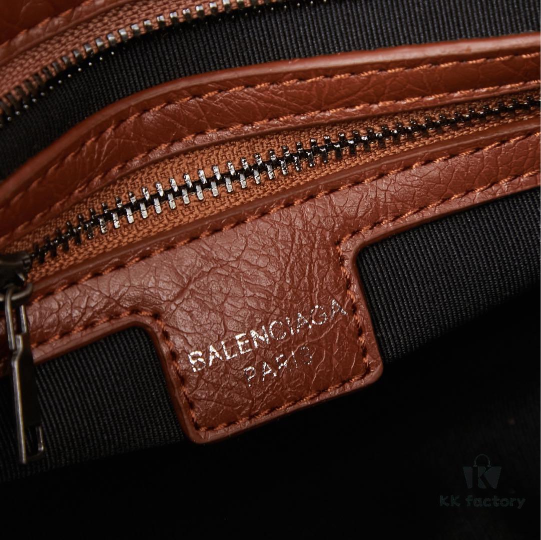 Small Silver Buckle Balenciaga Motorcycle Bag with Box