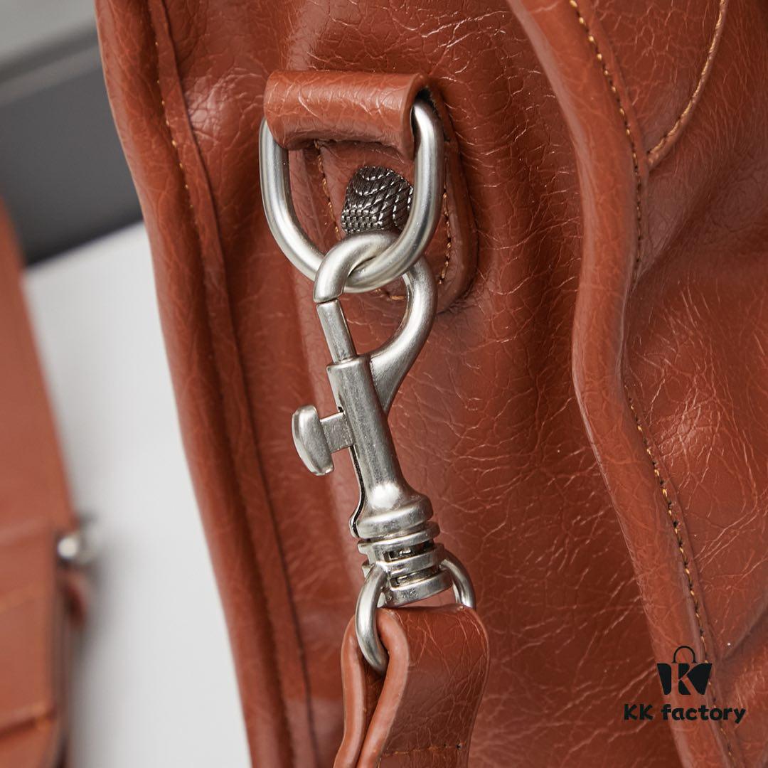 Balenciaga Motorcycle Bag in Medium Size with Silver Buckle, Includes Box