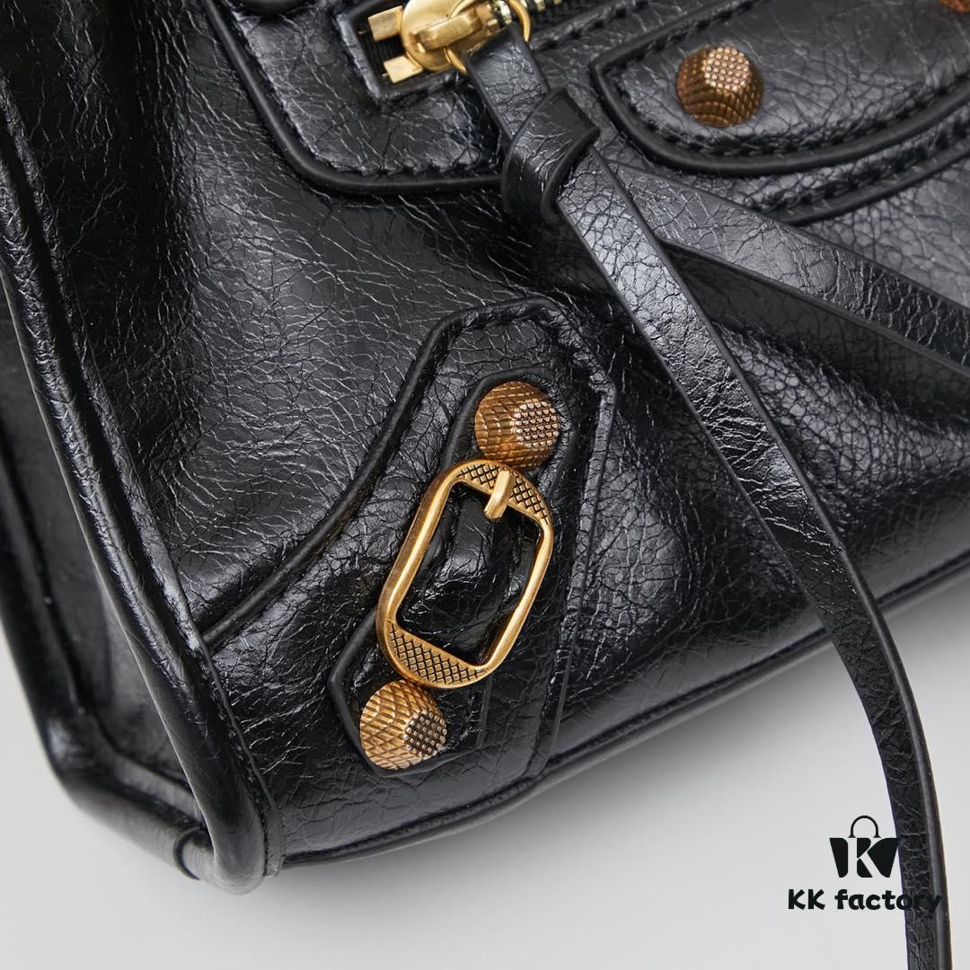 Small Gaint City Bag with Gold Buckle 💰 Including Box Balenciaga Motorcycle Bag