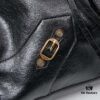 Large Gilded Button Balenciaga Motorcycle Bag with Box