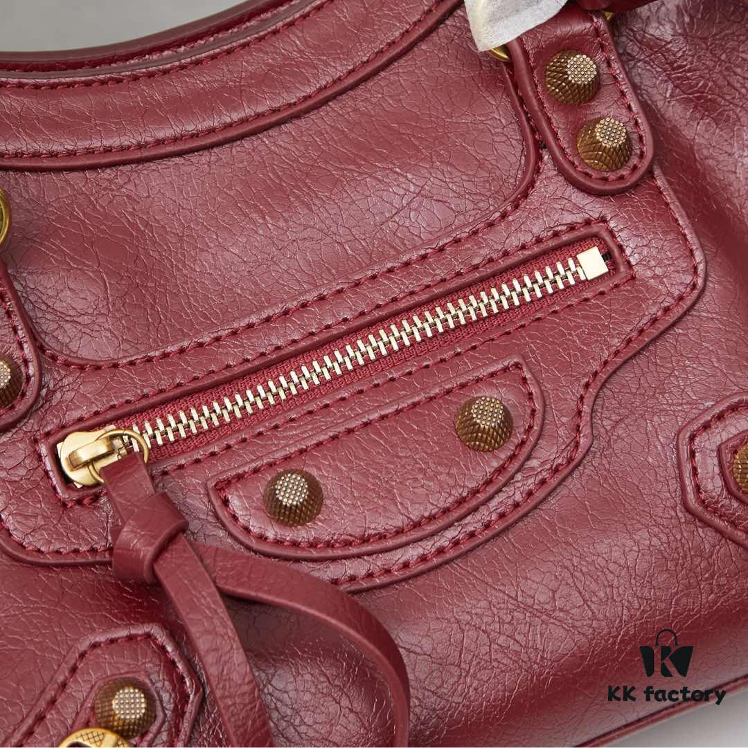 Balenciaga Gaint City Small Motorcycle Bag with Gold Buckle 💰 Includes Box