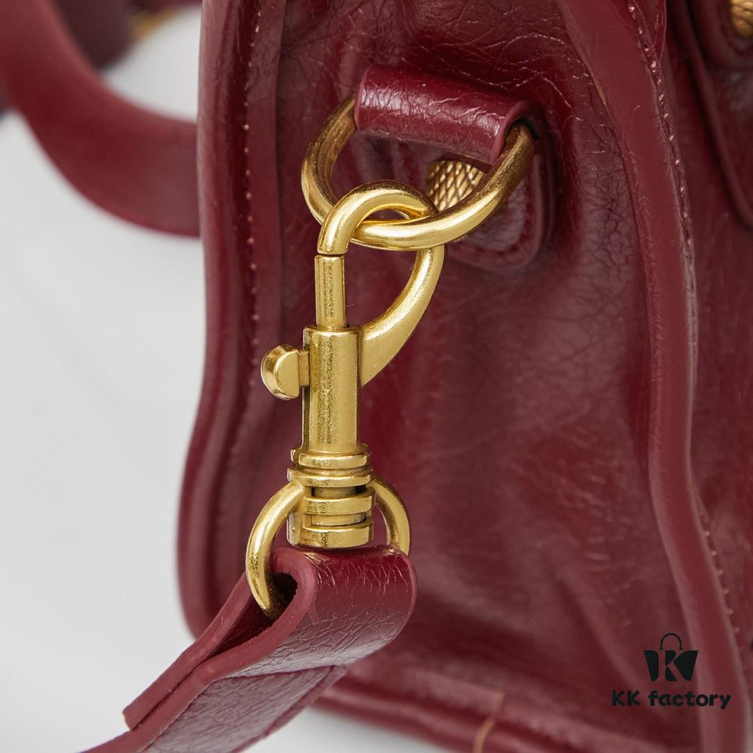 Balenciaga Gaint City Small Motorcycle Bag with Gold Buckle 💰 Includes Box