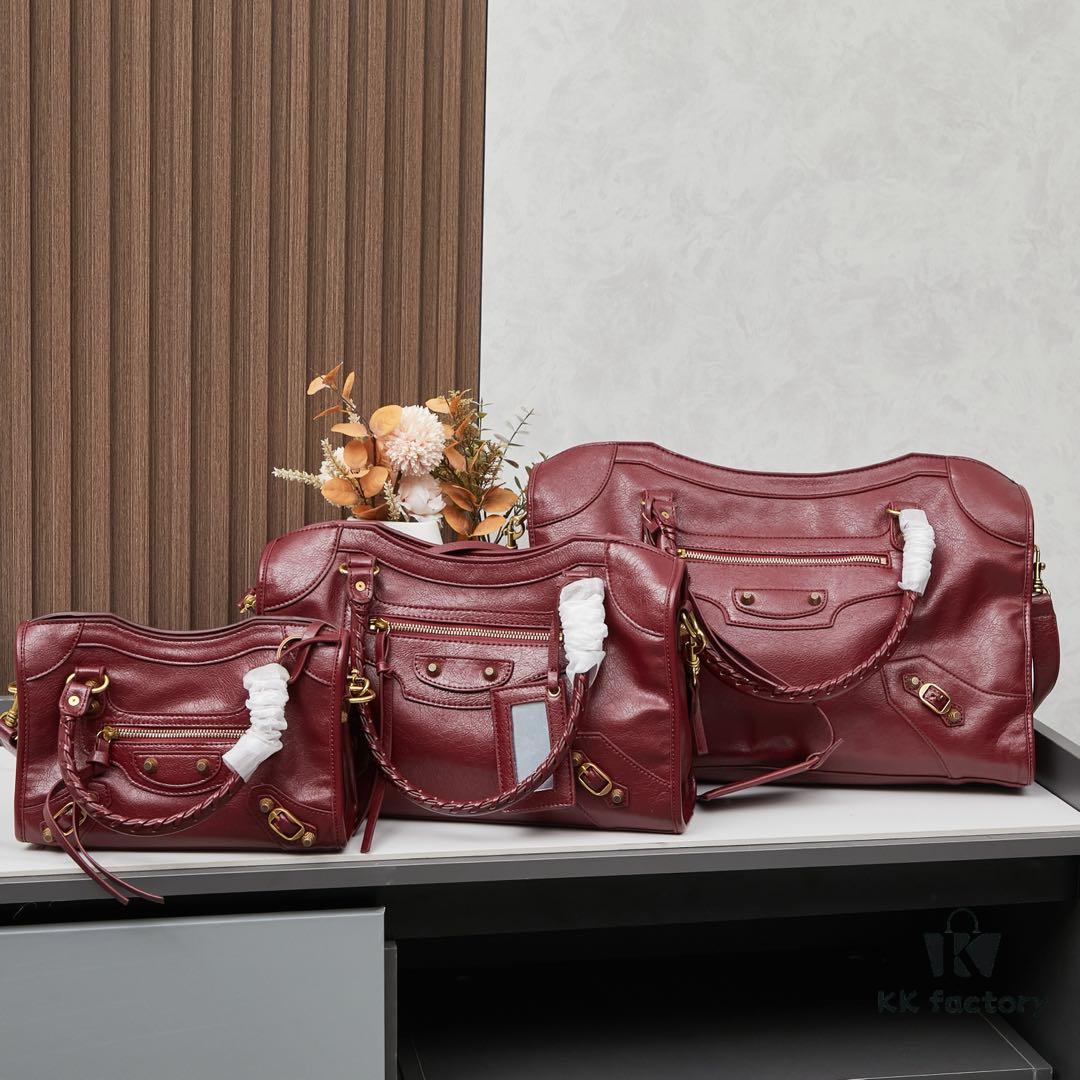 Balenciaga Gaint City Small Motorcycle Bag with Gold Buckle 💰 Includes Box