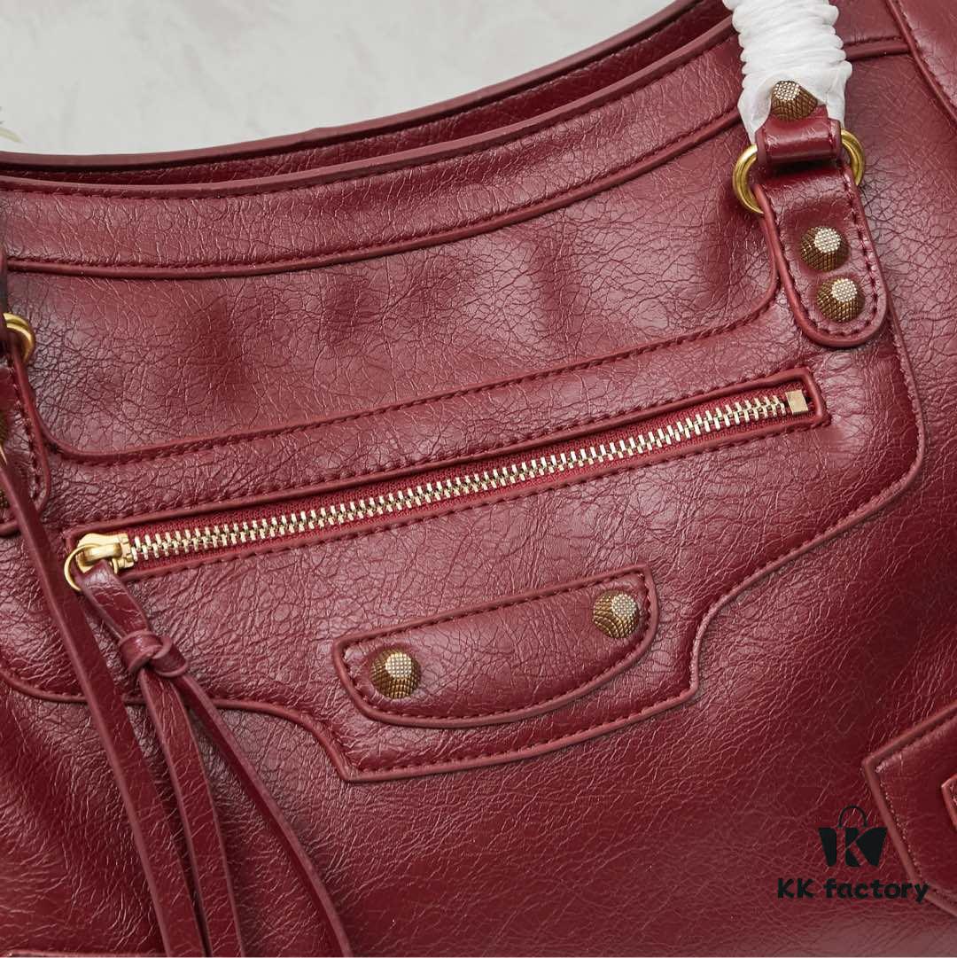 Large Gaint City Bag with Gold Buckle 💰 Including Box Balenciaga Motorcycle Bag