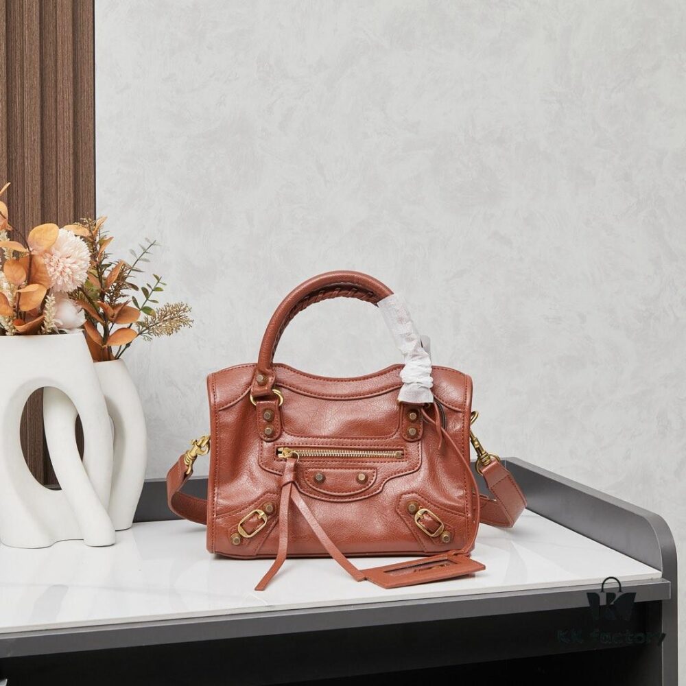 Balenciaga Gaint City Small Motorcycle Bag with Gold Buckle 💰 Including Box