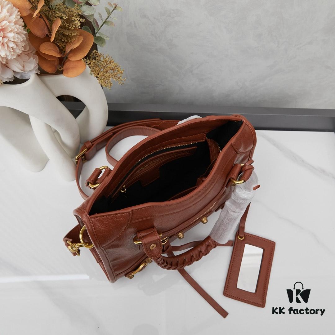 Balenciaga Gaint City Small Motorcycle Bag with Gold Buckle 💰 Including Box