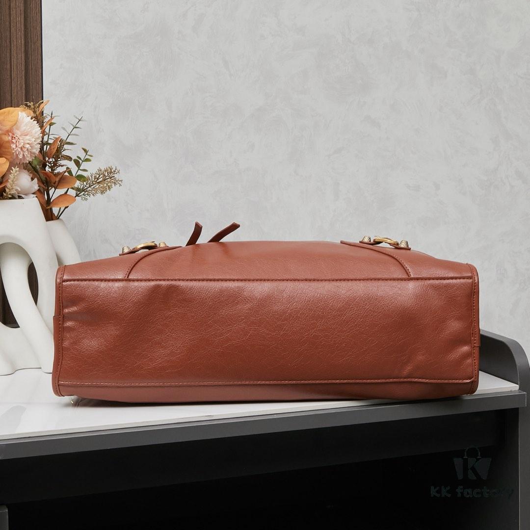 Large Golden Buckle Balenciaga Motorcycle Bag with Box