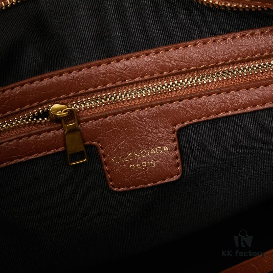 Large Golden Buckle Balenciaga Motorcycle Bag with Box